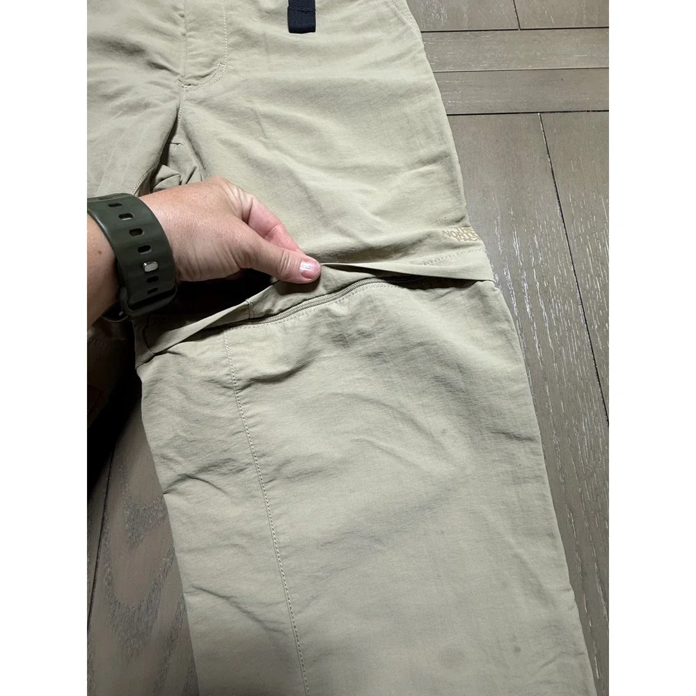 The North Face Convertible Pants Mens 30 Khaki Paramount Trail Zip Off Straight